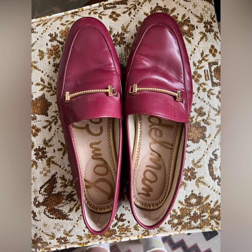 Sam Edelman | Lior Leather Loafer Beet Red Burgundy Size 8.5